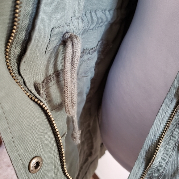 NEW Old Navy Utility Field Jacket Army Green Military Coat Classic Fall - Picture 9 of 15